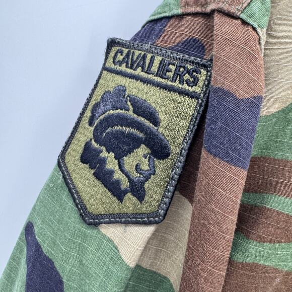 JROTC Coat Mens Large Extra Long Hot Weather Woodlands Camo Combat Button Up - Picture 7 of 8